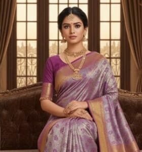 Purple Silk Saree